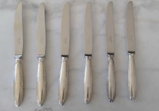 CHRISTOFLE modèle RUBANS CROISES 6 grands couteaux - silver plated knives