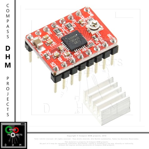 Stepper motor driver a4988 - stepper, red