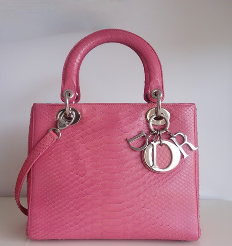 Sac lady dior python - lady, rose