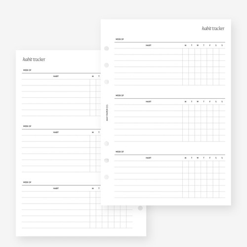 Habit tracker planner - a5,