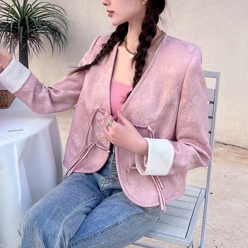 Femme veste jacquard - jacquard, tang