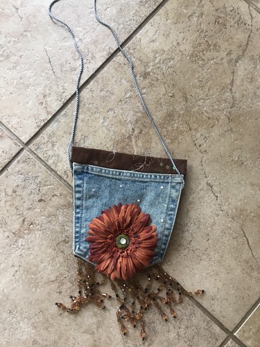 Retro hippie purse - retro, blue