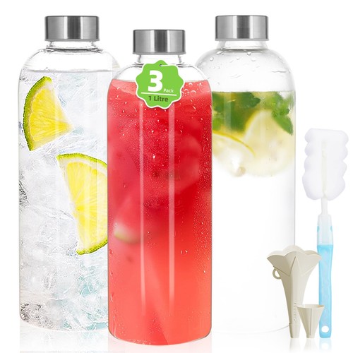 Lot bouteille verre 1l - lot, 3
