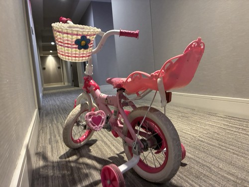 Pink princess child bicycle - pink, child's