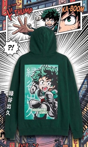 Sweat zippé hoodie midoriya - zippé,