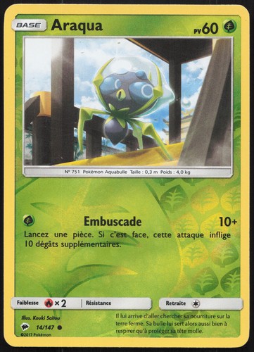Carte pokémon araqua 147 - pokémon, 14/147