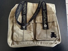 SAC CARTABLE LULU CASTAGNETTE EN TOILE BEIGE/KAKI