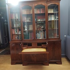 grande bibliothèque secrétaire anglaise XIXème