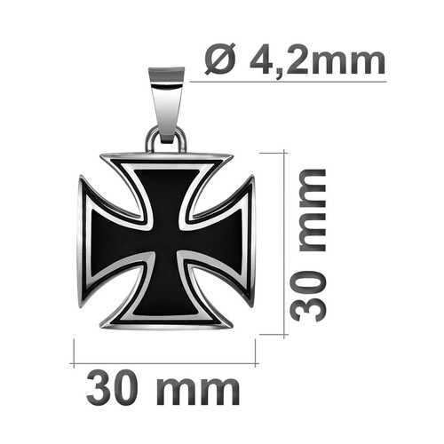 Pendentif croix fer - de,
