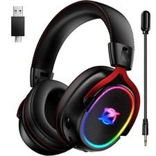 OW310 Casque Gaming sans Fil pour PS5 PS4 PC 7.1 Son Surround Micro Détachabl...