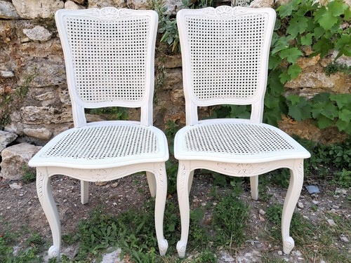 Chaises anciennes cannées - ,