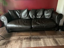 canapé en cuir Chester Chic Roche-Bobois, bon état, L. 240 x H. 69 x P. 107