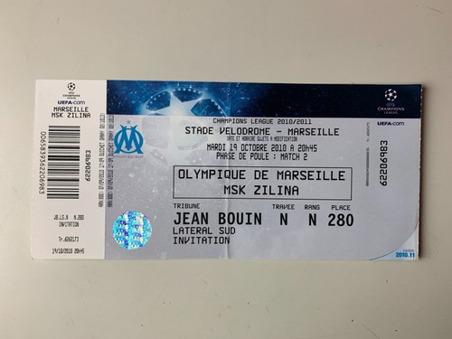Ticket match marseille - ticket, msk
