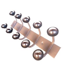 PORTE-MANTEAUX EN MÉTAL PATÈRES BOULES CHROMÉES DESIGN INDUSTRIEL LOFT ATELIER 