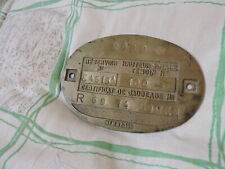  Plaque bronze de réservoir ( 141 ? ) R 69  ROUEN - SNCF Région NORD