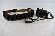 ANCIENNE CEINTURE BATTERIE + SACOCHE BATTERIE CUIR NOIR CANON POUR CAMERA TORCHE