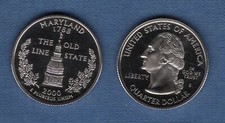 Etats Unis Quarter Dollar 2000 S Maryland série des Etats UNC NEUVE