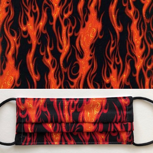 Flame face mask with - flame, nose