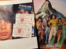 Lot Rolling Stones 1976 Black And Blue Tickets + Programs
