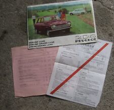 * Catalogue et tarif peugeot 204 1969