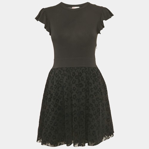 Mini robe tulle - flocage, en