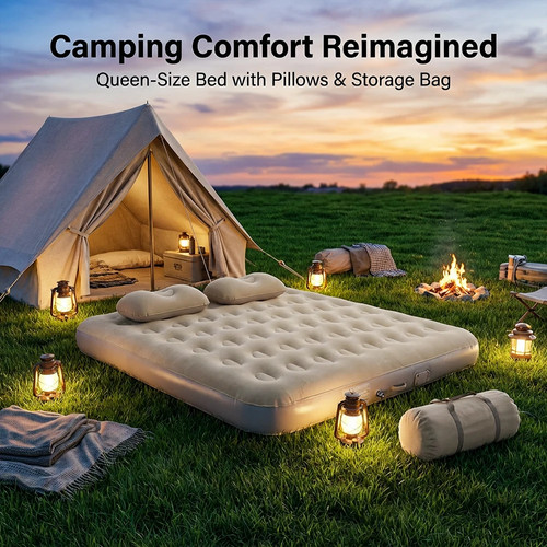 Lit camping gonflable avec - lit,