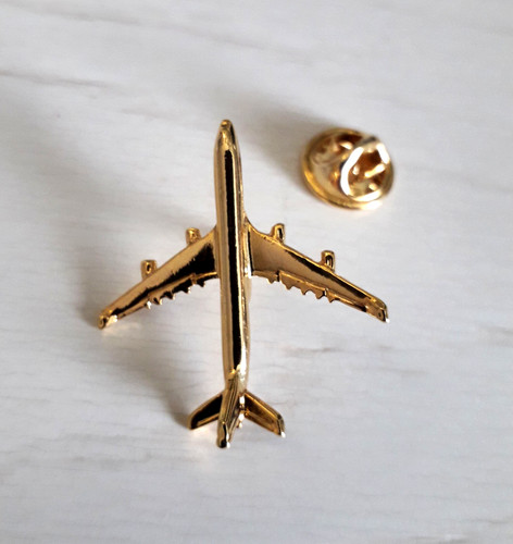 Pin avion doré relief - avion,