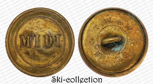 Bouton midi chemin fer - -chemin,