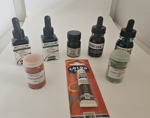 Lot peinture aérographe encre - aérographe,