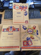 Lot de 3 Protège-cahier anciens publicitaires - PILE WONDER - 24x18 cm - NEUFS