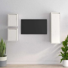 Meubles TV 3 pcs Blanc Bois