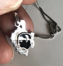 Pendentif CORSE En Argent Massif 925/000 Bijoux Tête Maure