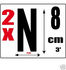 lot 2 lettres [N] Sticker