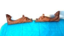 PAIRE 2 FRONTONS BOIS SCULPTES