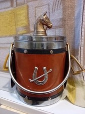 Seau à glaçons cheval vintage Satisfaisant metal et plastique
