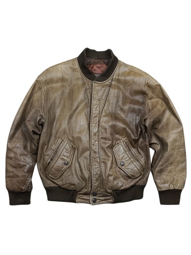 Blouson bomber cuir vintage - blouson,