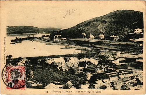 Cpa hongay vue village - hongay,