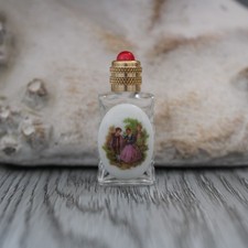 4.4 cm, Miniature vide, 2 faces différentes, décor scène galante de Fragonard