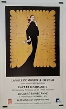 Gruau  L'art et les biscuits 1994 Affiche Originale Exposition Gastronomie