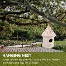  Artisanat fait à la main suspendu nid d'oiseau tour forme oiseau lit oiseaux