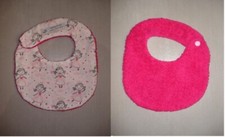 bavoir bébé fait main 0/6 mois avec des fées