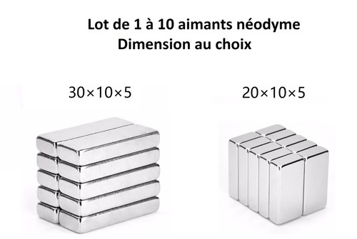 Lots 10 aimants - de, à