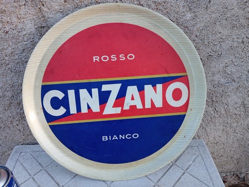 Vintage plateau cinzano objet - plateau, cinzano,