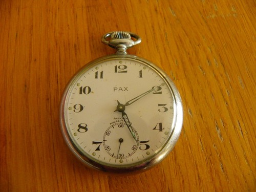 Montre gousset pax acier - en,