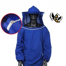 Bleu Apiculteur Combinaison Voile Veste Protection Tenue Sting Proof Ventilé