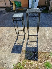 2 Sellettes Fer Forgé Noires