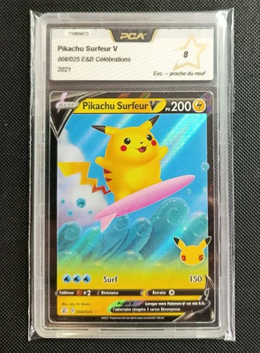 Carte gradée pokémon pikachu - carte,