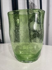 Joli Vase En Verre Bullé De