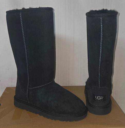 Ugg classic tall - black, suede