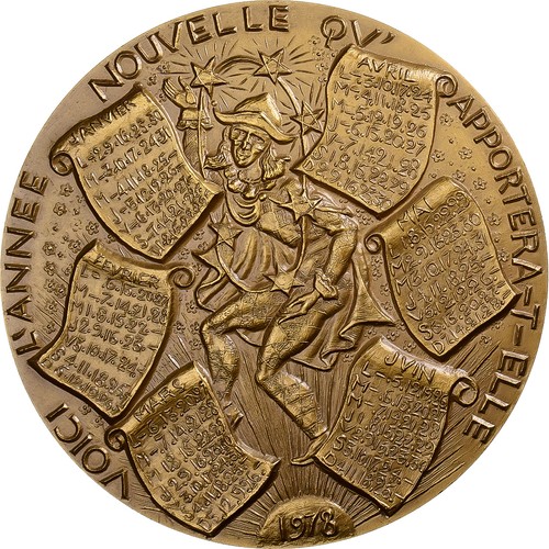 France médaille calendrier - france,, médaille,